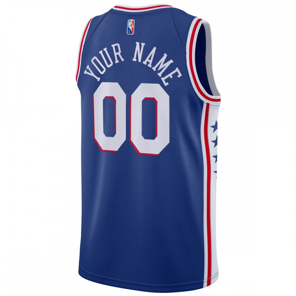 Philadelphia 76ers 2021/22 Diamond Swingman Custom Jersey - Icon Edition - Royal-Pro Kit Vault | Brand New 26/27 Sports Jerseys